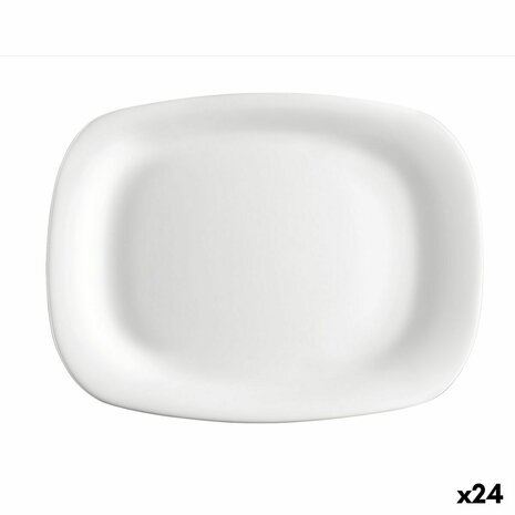 Serveerschaal Bormioli Rocco Parma Rechthoekig Wit Glas 20 x 28 cm (24 Stuks) 1