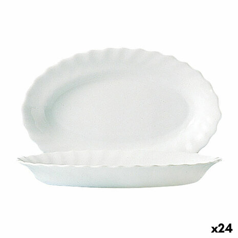 Serveerschaal Luminarc Trianon Wit Glas (22 cm) (24 Stuks) 1