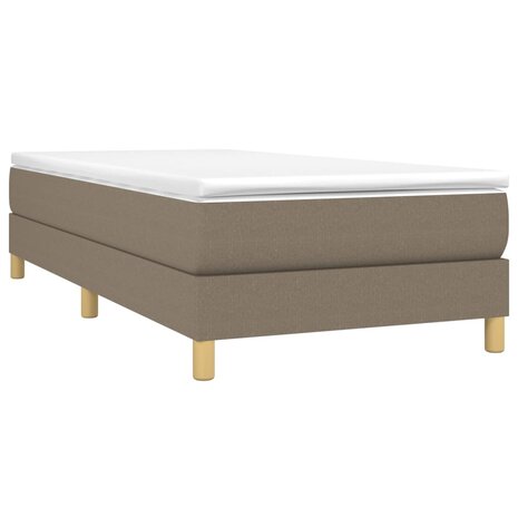Boxspring met matras stof taupe 80x200 cm 3