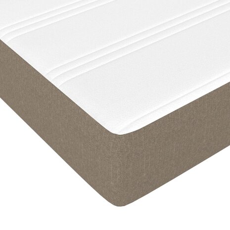 Boxspring met matras stof taupe 80x200 cm 8