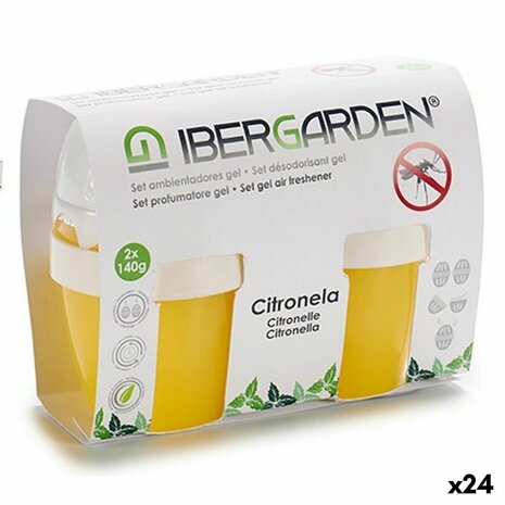 Luchtverfrisserset Ibergarden 1165 Citronella Gel (24 Stuks) 1