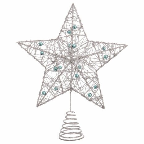 Kerstster Zilverkleurig Metaal 20 x 5 x 25 cm 1