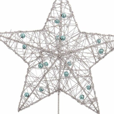 Kerstster Zilverkleurig Metaal 20 x 5 x 25 cm 3