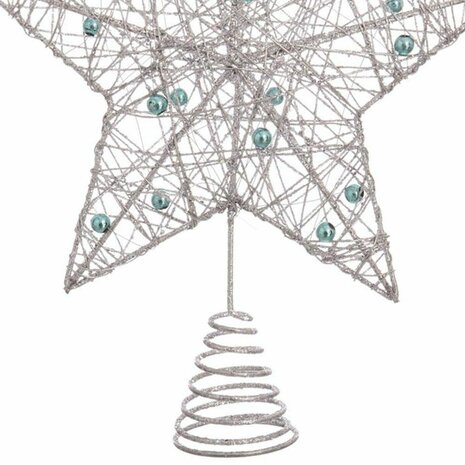 Kerstster Zilverkleurig Metaal 20 x 5 x 25 cm 4