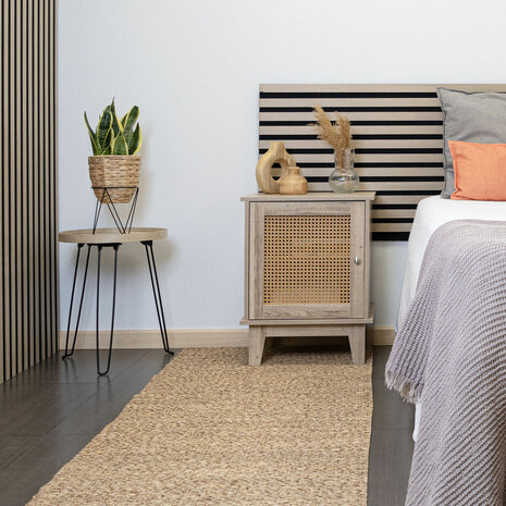 Bloempot met standaard Vinthera Moa Beige Metaal Waterhyacint 20 x 30 cm 25 x 40 cm 2 Onderdelen 2