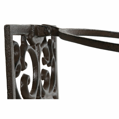 Wandsteun voor hangende bloempotten Home ESPRIT Donkerbruin Ijzer 18 x 17,5 x 18 cm 7
