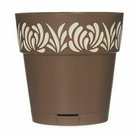Zelfwaterende bloempot Stefanplast Gaia Bruin Plastic 15 x 15 x 15 cm (12 Stuks) 3