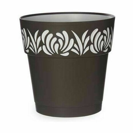Zelfwaterende bloempot Stefanplast Gaia Antraciet Plastic 25 x 25 x 25 cm (6 Stuks) 2