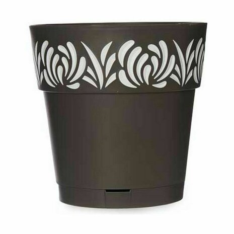 Zelfwaterende bloempot Stefanplast Gaia Antraciet Plastic 25 x 25 x 25 cm (6 Stuks) 3