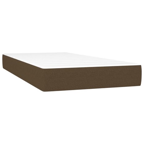 Boxspring met matras stof donkerbruin 90x190 cm 5
