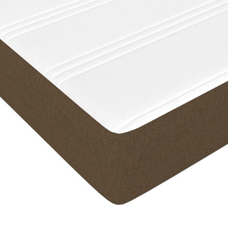 Boxspring met matras stof donkerbruin 90x190 cm 8