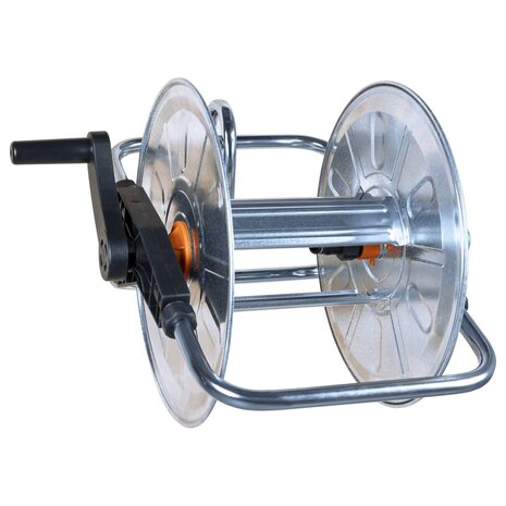 Slanghaspel voor 50 m 1/2" of 35 m 3/4" slang wandmontage staal 1