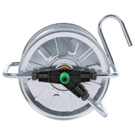 Slanghaspel voor 50 m 1/2" of 35 m 3/4" slang wandmontage staal 4