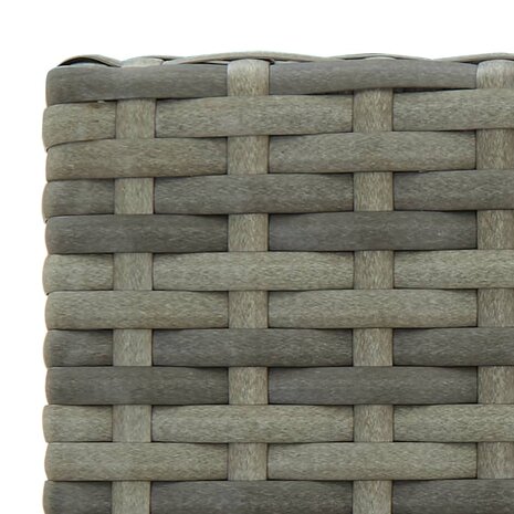 3-delige Tuinbarset met armleuningen poly rattan grijs 8