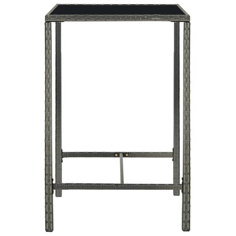 3-delige Tuinbarset poly rattan grijs 5