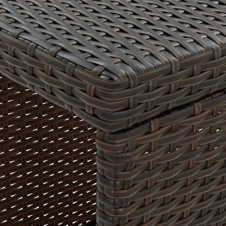 5-delige Tuinbarset met kussens poly rattan bruin 3