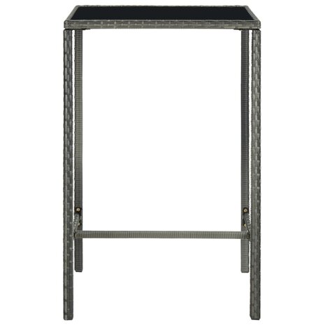 3-delige Tuinbarset met kussens poly rattan grijs 7