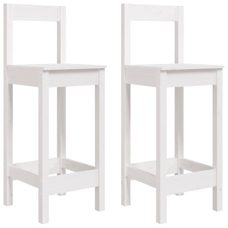 3-delige Barset massief grenenhout wit 5