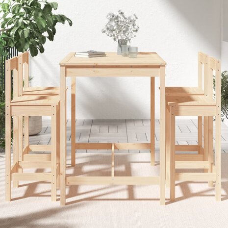 5-delige Barset massief grenenhout 3