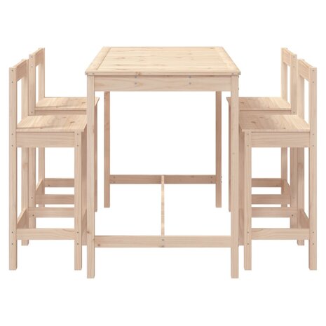 5-delige Barset massief grenenhout 5