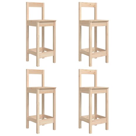 5-delige Barset massief grenenhout 6