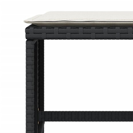 Tuinkrukken 4 st met kussens 41x41x36 cm poly rattan zwart 8