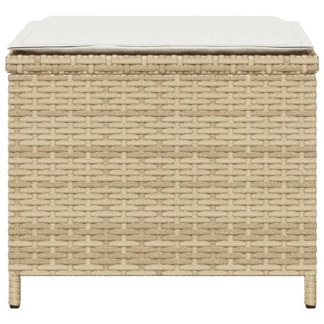 Tuinkrukken 4 st met kussens 41x41x36 cm poly rattan beige 6