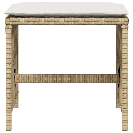 Tuinkrukken 4 st met kussens 41x41x36 cm poly rattan beige 5