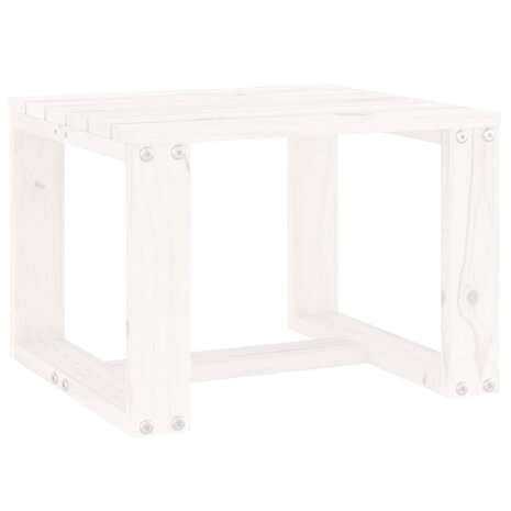 Tuinbijzettafel 40x38x28,5 cm massief grenenhout wit 2