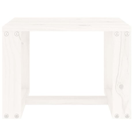 Tuinbijzettafel 40x38x28,5 cm massief grenenhout wit 3