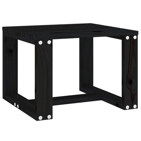 Tuinbijzettafel 40x38x28,5 cm massief grenenhout zwart 2