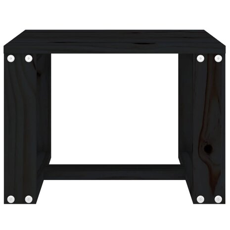 Tuinbijzettafel 40x38x28,5 cm massief grenenhout zwart 3