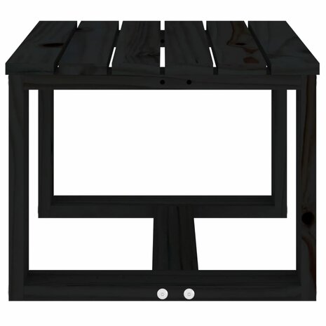Tuinbijzettafel 40x38x28,5 cm massief grenenhout zwart 4