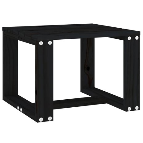 Tuinbijzettafel 40x38x28,5 cm massief grenenhout zwart 5