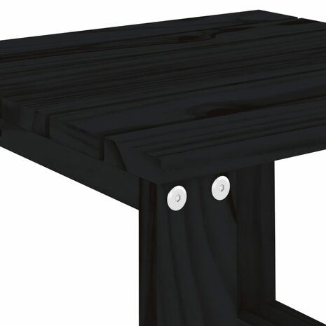Tuinbijzettafel 40x38x28,5 cm massief grenenhout zwart 6