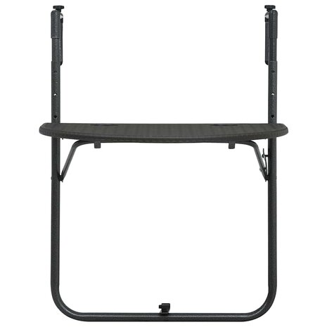 Balkontafel hangend 60x64x83,5 cm rattan-look kunststof bruin 2