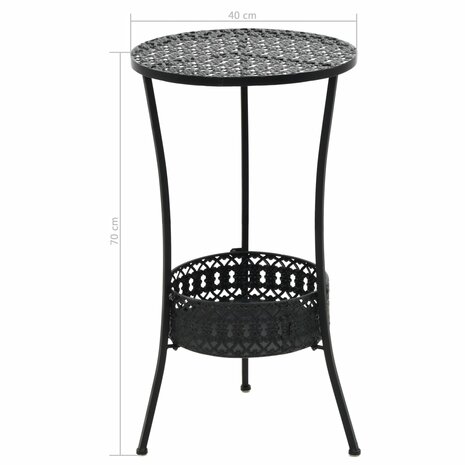 Bistrotafel 40x70 cm metaal zwart 6
