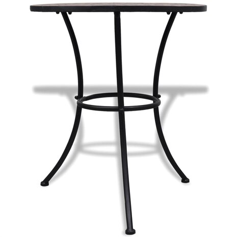 Bistrotafel 60 cm mozaïek terracottakleurig 2