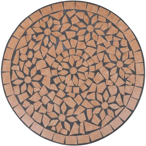 Bistrotafel 60 cm mozaïek terracottakleurig 3