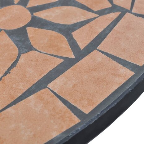 Bistrotafel 60 cm mozaïek terracottakleurig 4