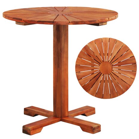 Bistrotafel 70x70 cm massief acaciahout 1