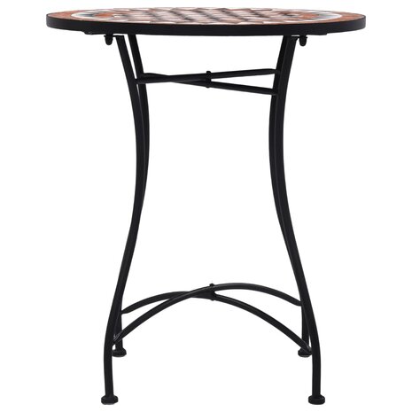 Bistrotafel mozaïek 60 cm keramiek bruin 3
