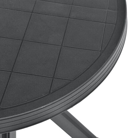Bistrotafel Ø70 cm kunststof antraciet 4