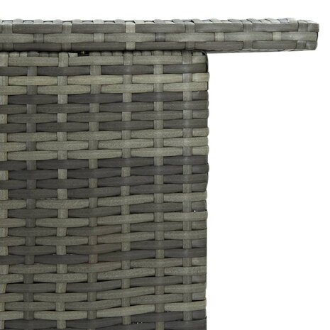 Tuinbartafel 120x55x110 cm poly rattan grijs 6