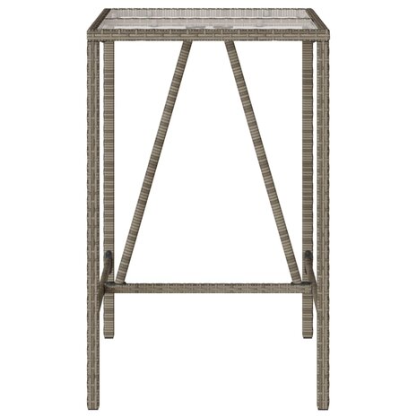 Tuinbartafel 70x70x110 cm poly rattan grijs 5