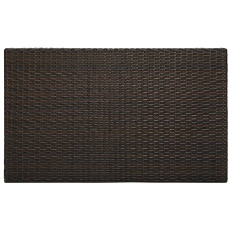 Tuinbartafel 100x60,5x110,5 cm poly rattan bruin 4