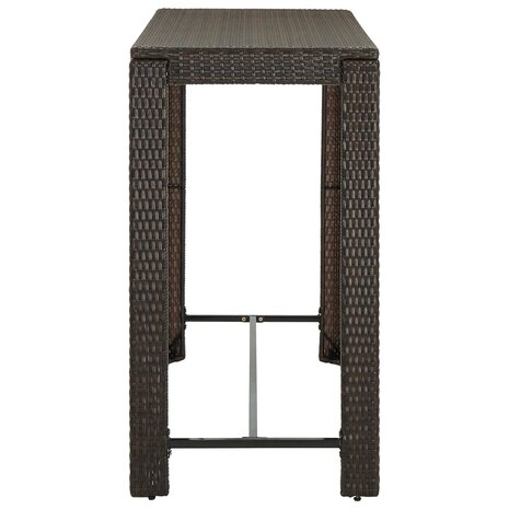 Tuinbartafel 140,5x60,5x110,5 cm poly rattan bruin 3