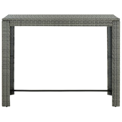 Tuinbartafel 140,5x60,5x110,5 cm poly rattan grijs 2