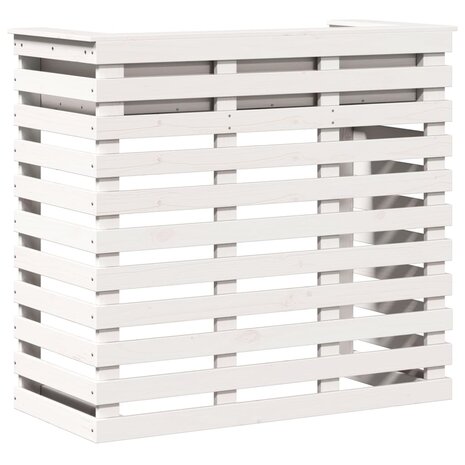 Tuinbartafel 113,5x50x103 cm massief grenenhout wit 2