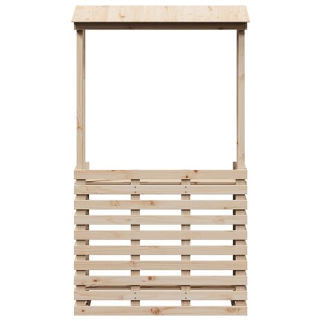 Tuinbartafel met dak 112,5x57x195,5 cm massief hout 4